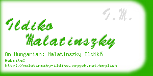 ildiko malatinszky business card